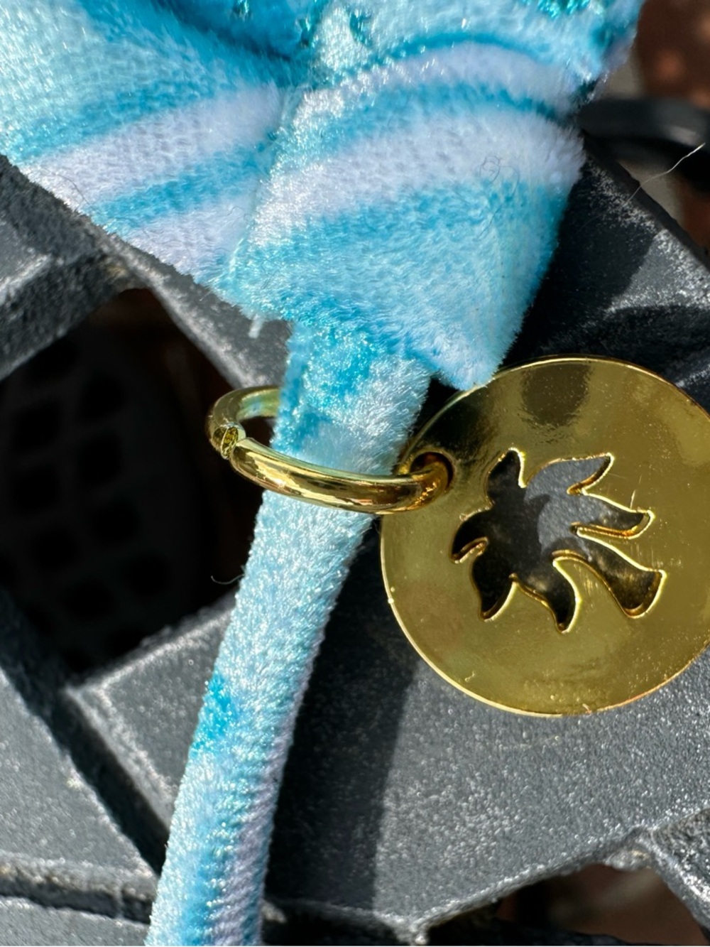 Blue Patterned Triangle String Bikini Set - Picture 5 of 6